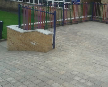 derby business forecourt block paving